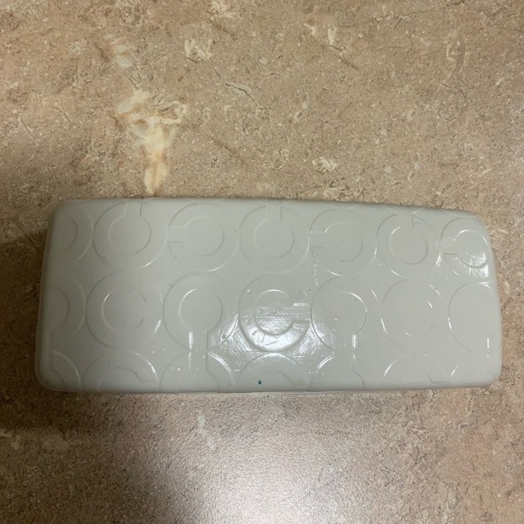 COACH Hardshell White Monogram CC Sunglasses Eyeglasses Protective Case 7” - Picture 2 of 12